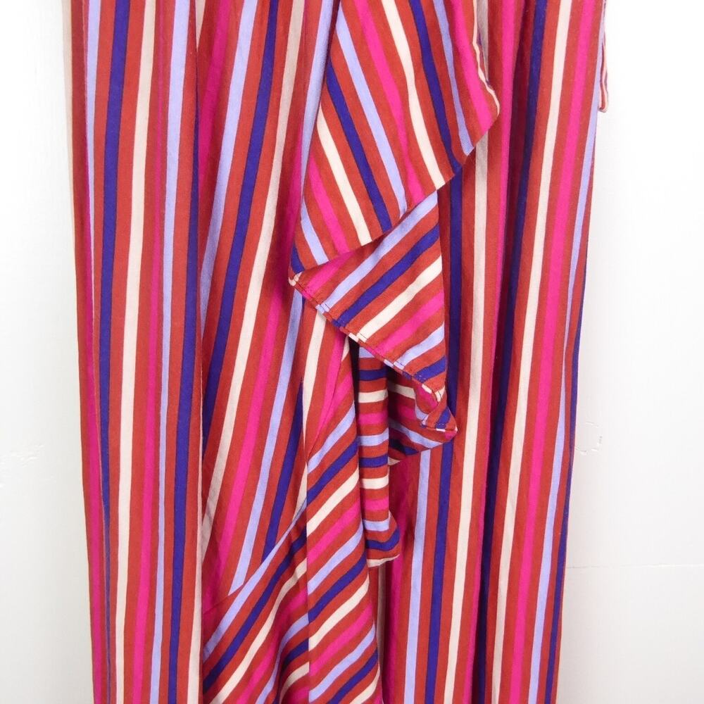 Anthropologie Maeve Dress Womens SZ M Sleeveless Striped Boho Ruffled Coastal - Picture 4 of 15